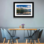 Golden Mist Mountain Lake Wall Art