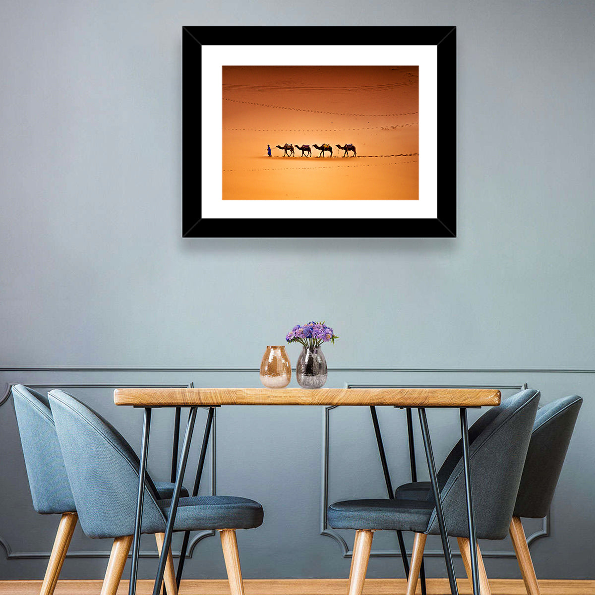 Camels In Sahara Desert Wall Art