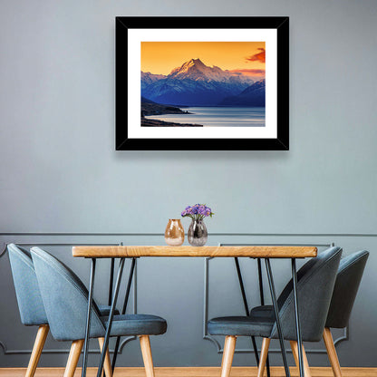 Aoraki Mount Cook Over Lake Pukaki Wall Art