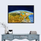 East Africa Great Lakes from Space Wall Art