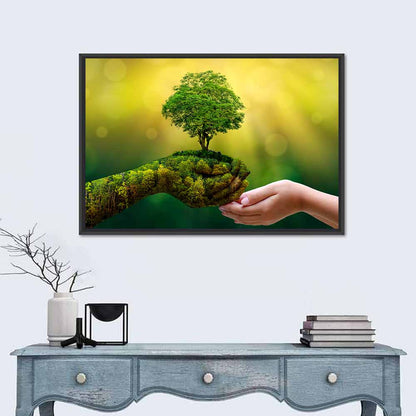 Surreal Forest Hand with Tree Wall Art
