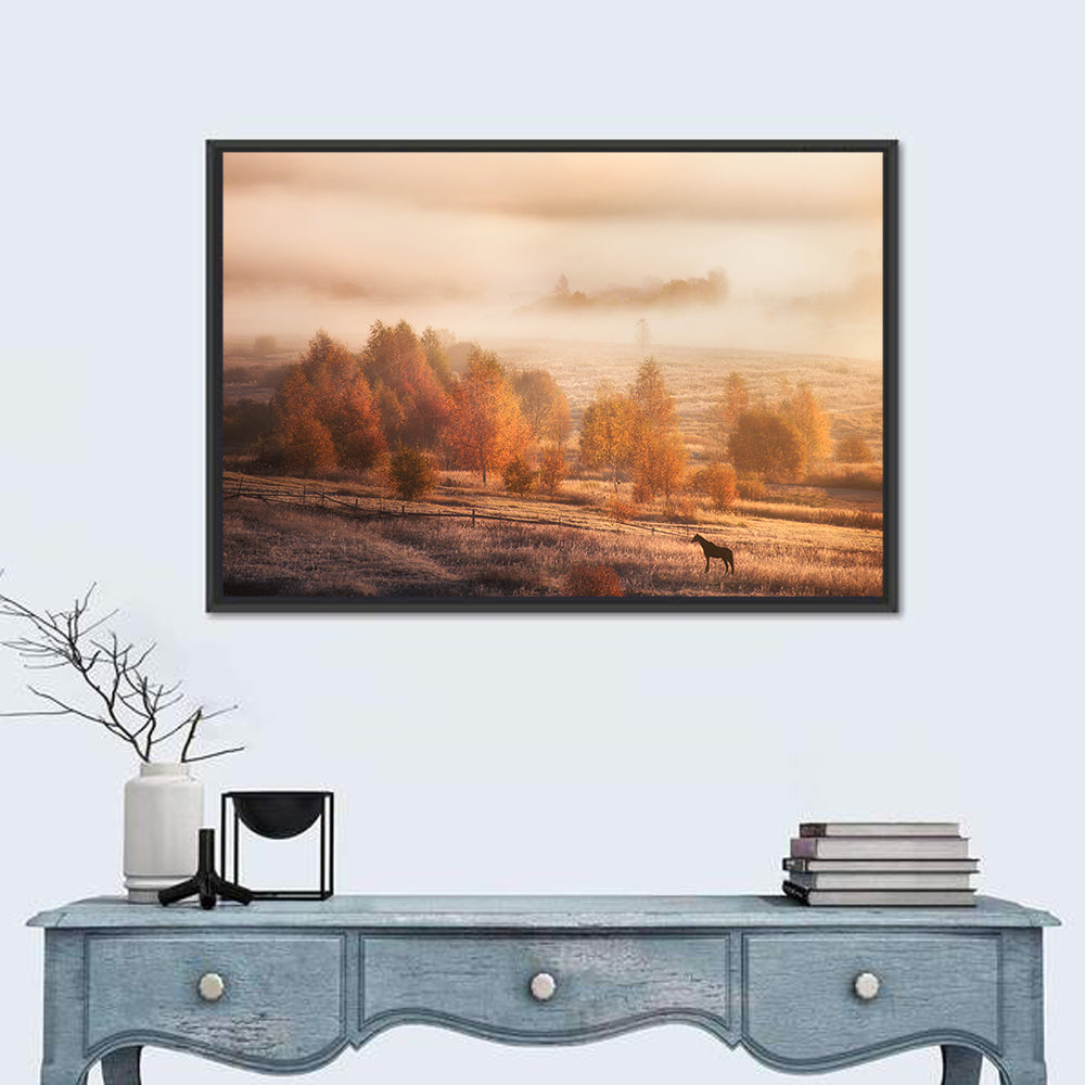 Misty Autumn Landscape Wall Art