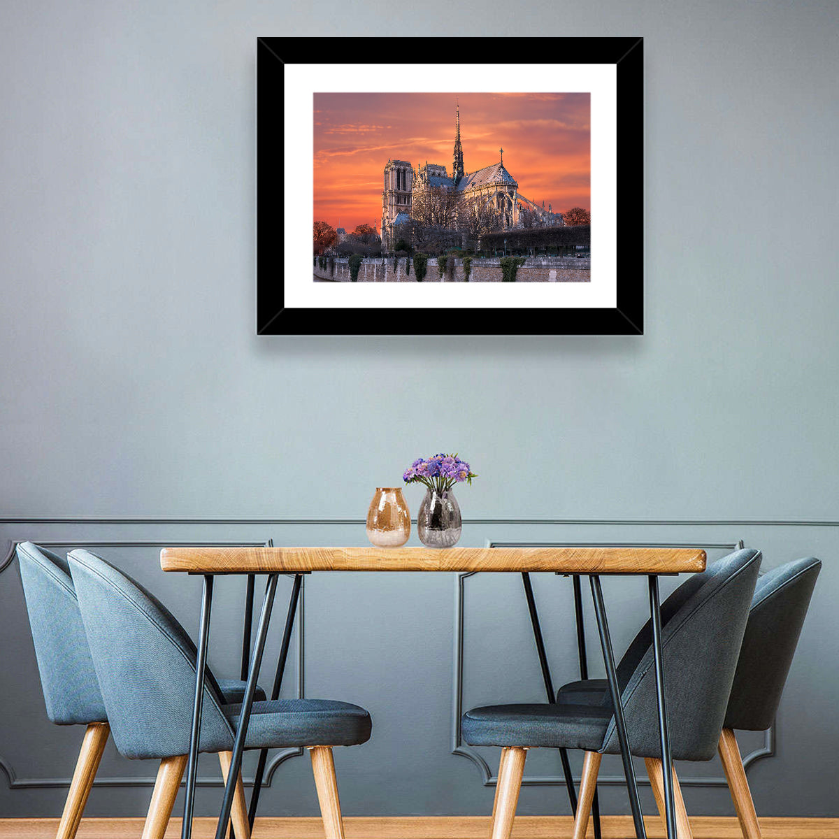 Notre-dame Cathedral at Golden Hour Wall Art