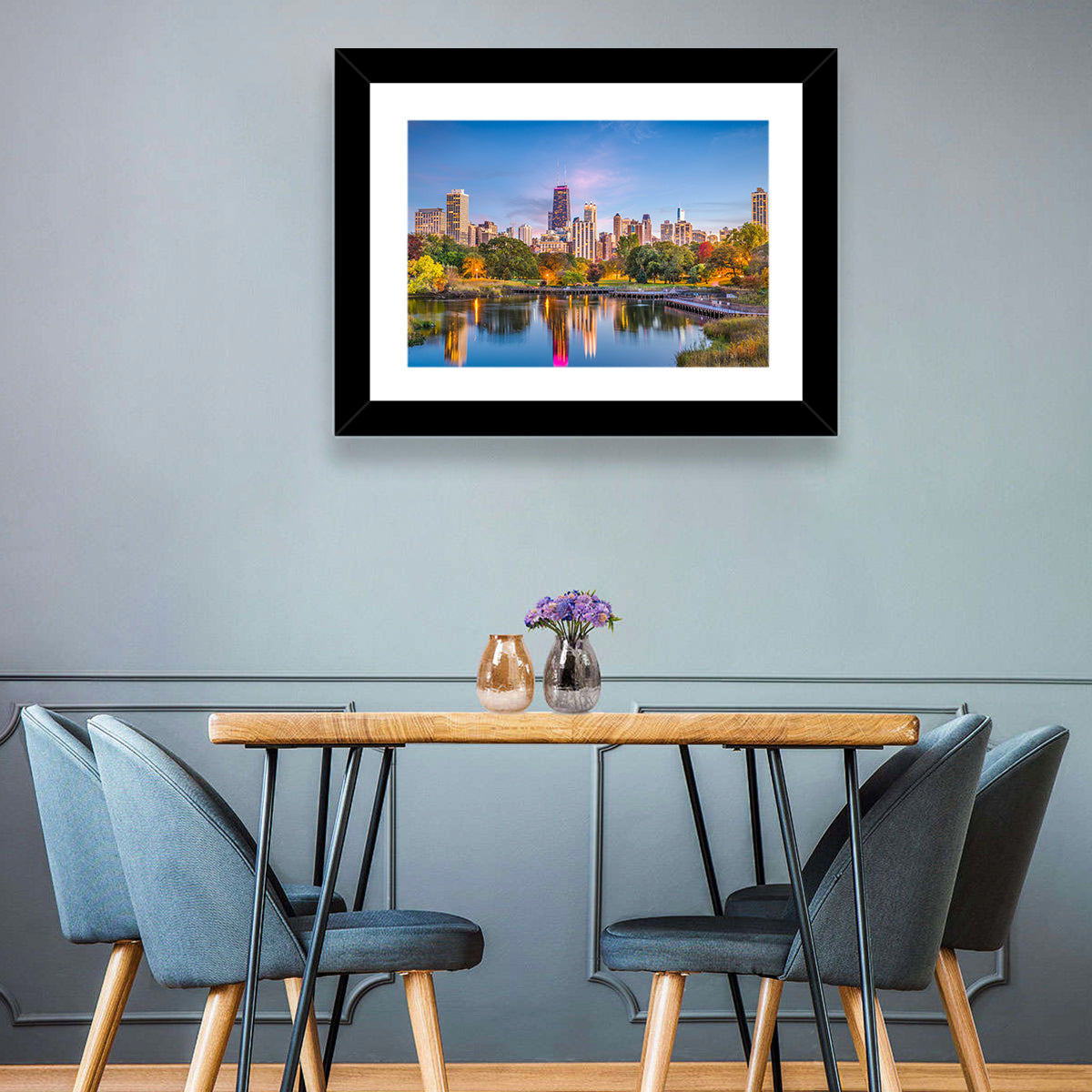 Chicago Skyline at Twilight Wall Art