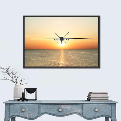 Sunset Surveillance Drone Wall Art