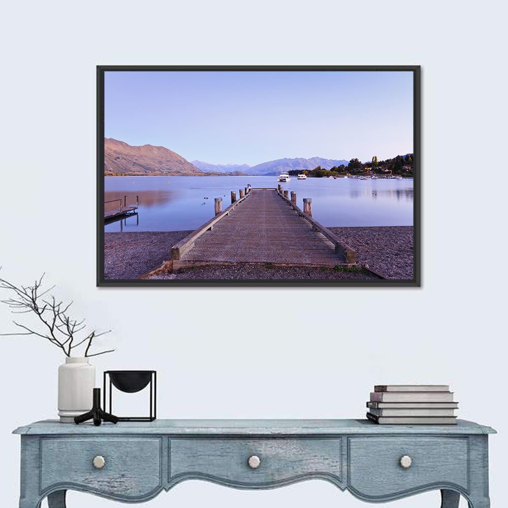 Wanaka Pier at Twilight Wall Art