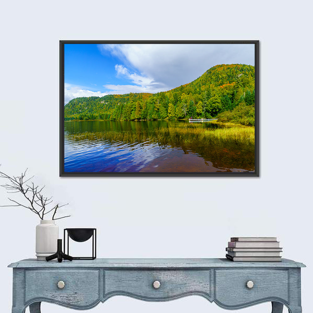 Monroe Lake Wall Art in a room, landscape
