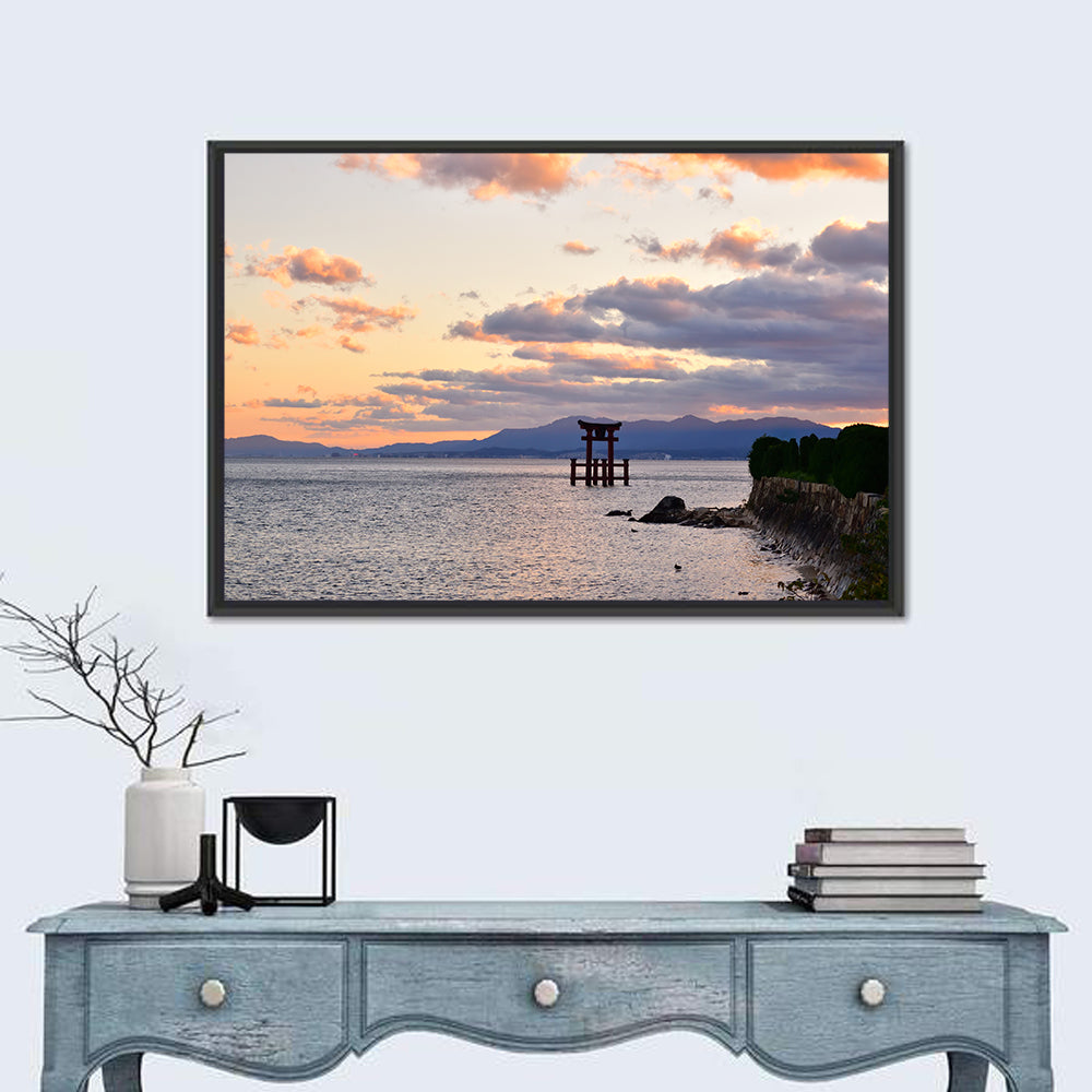 Itsukushima Torii Gate Sunset Wall Art