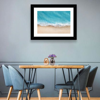 Top-down Turquoise Beachscape Wall Art