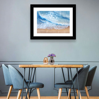 Aerial Turquoise Beach Waves Wall Art