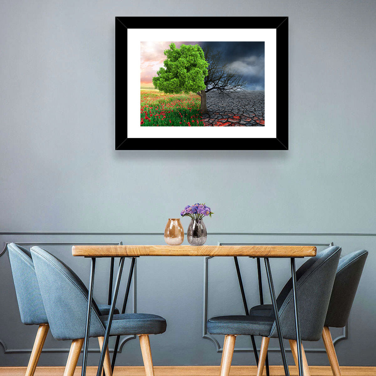 Split Climate Landscape Wall Art