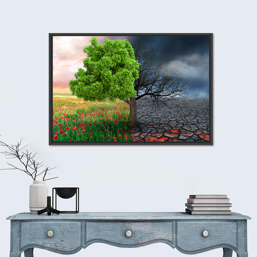 Split Climate Landscape Wall Art