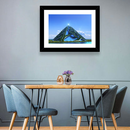 Glassy Pyramid with Gardens Wall Art