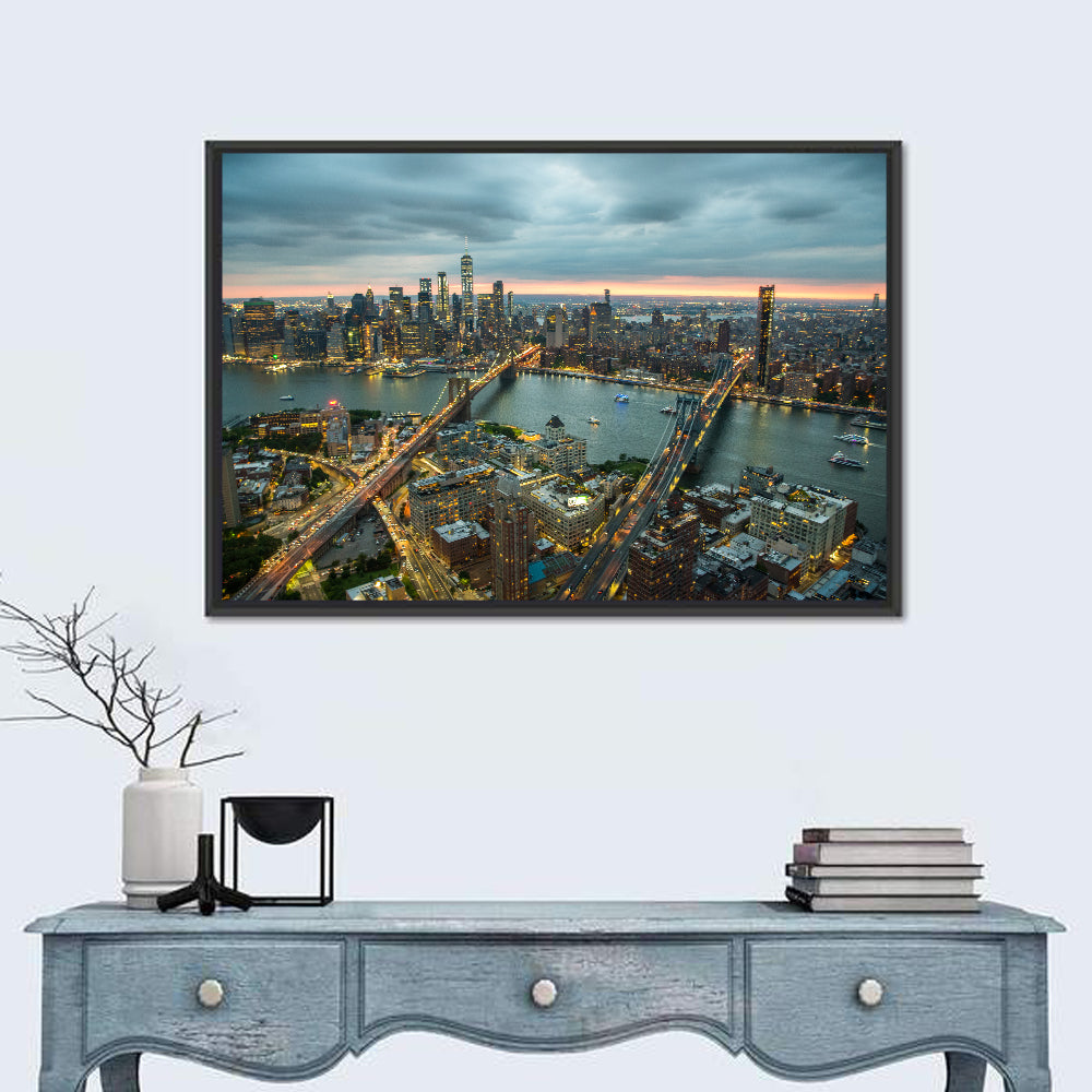 New York Twilight Cityscape Wall Art