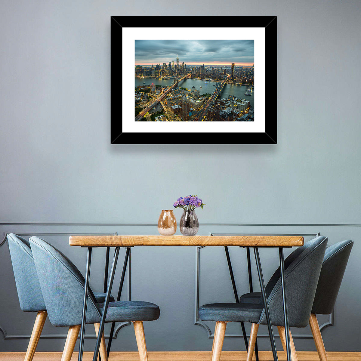 New York Twilight Cityscape Wall Art