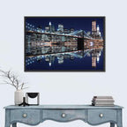 Brooklyn Bridge Symphony at Night Wall Art