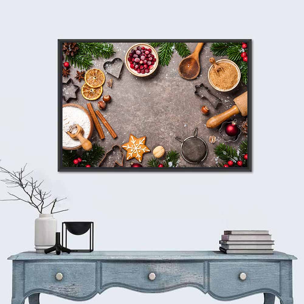 Christmas Cookie Ingredients Wall Art