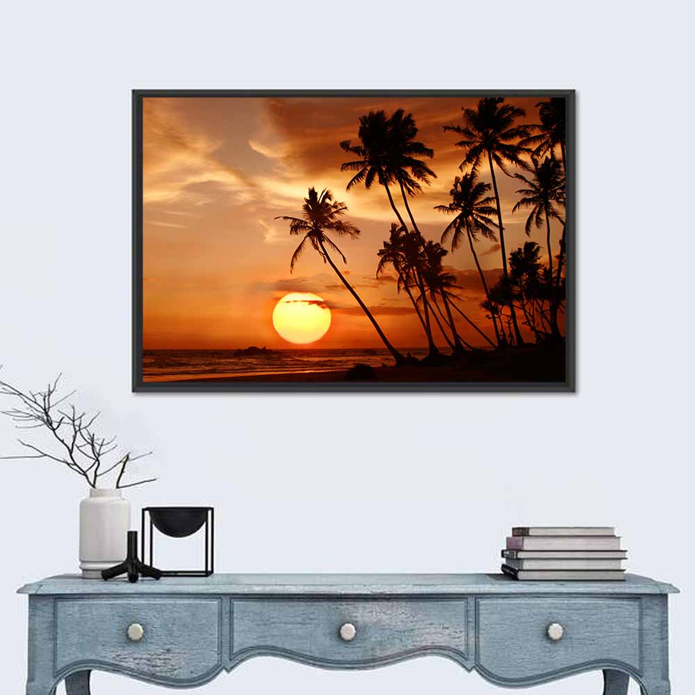 Sri Lankan Beach Sunset Wall Art