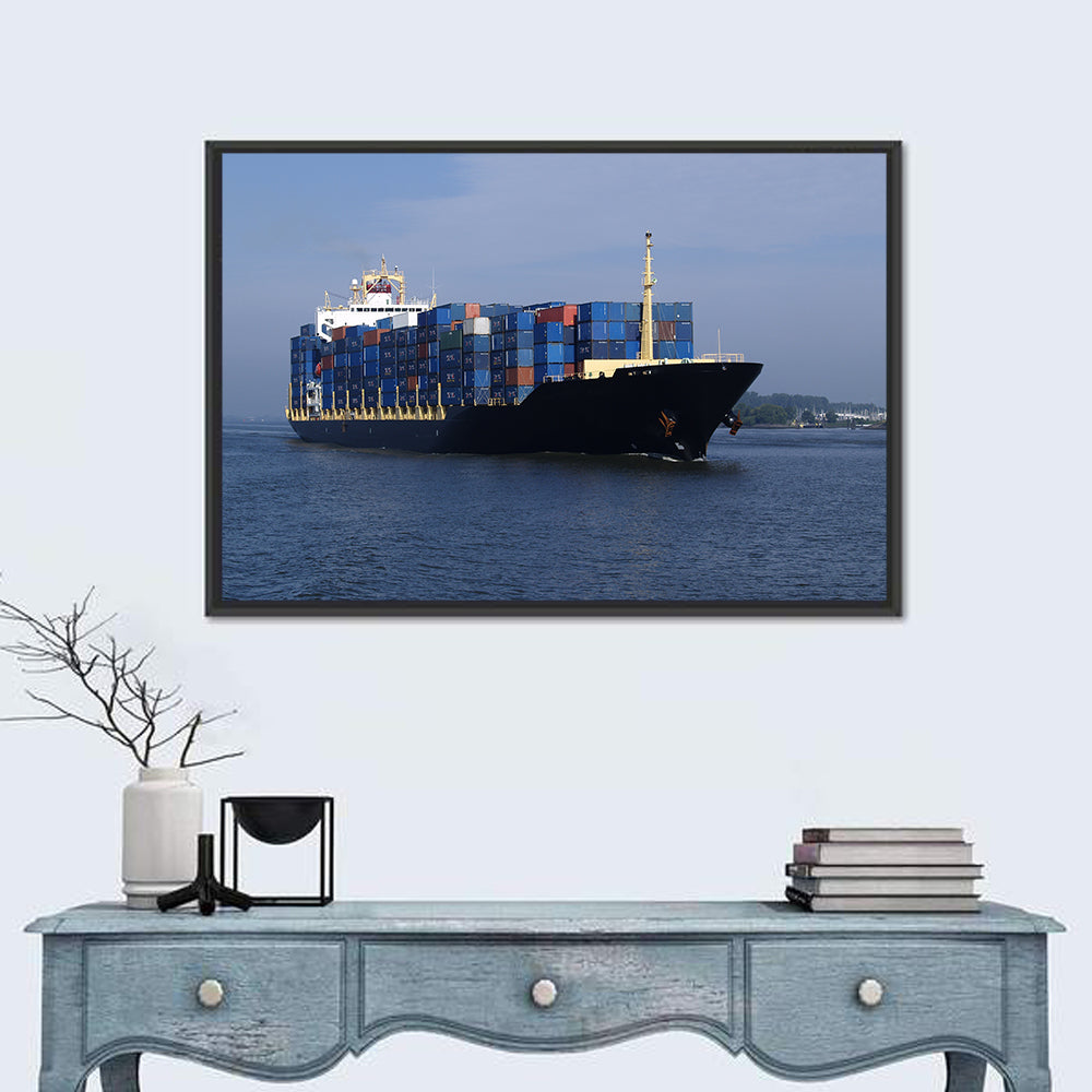 Container Ship in Motion Wall Art