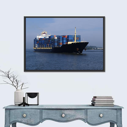 Container Ship in Motion Wall Art