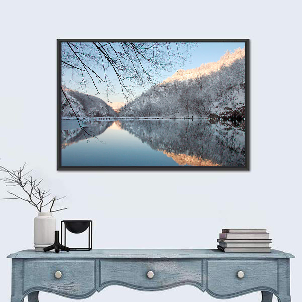 Kozjak Lake Wall Art in a room, landscape