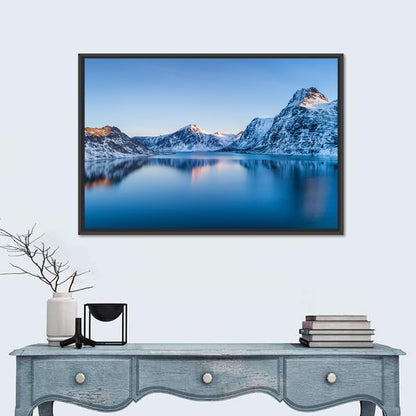 Snowy Lofoten Reflection Wall Art