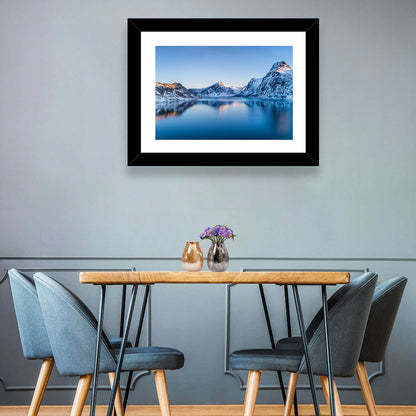 Snowy Lofoten Reflection Wall Art