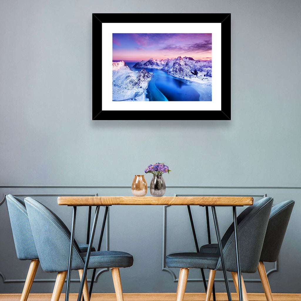 Flakstadpollen Fjord at Sunset Wall Art