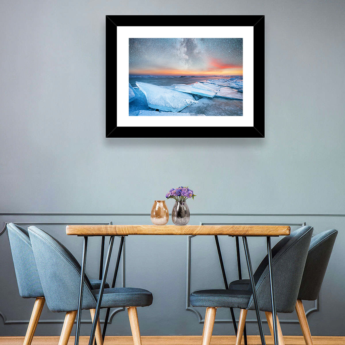 Milky Way Over Frozen Shore Wall Art