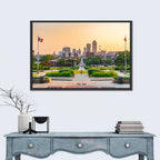 Des Moines Golden Hour Skyline Wall Art