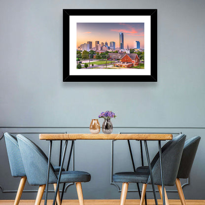 Oklahoma City Golden Hour Skyline Wall Art