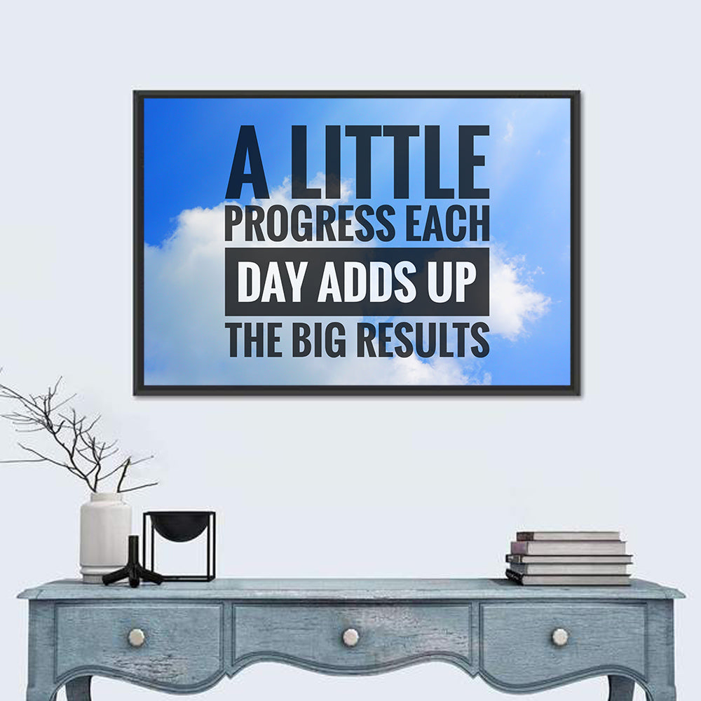 Little Progress Each Day Typography Wall Art