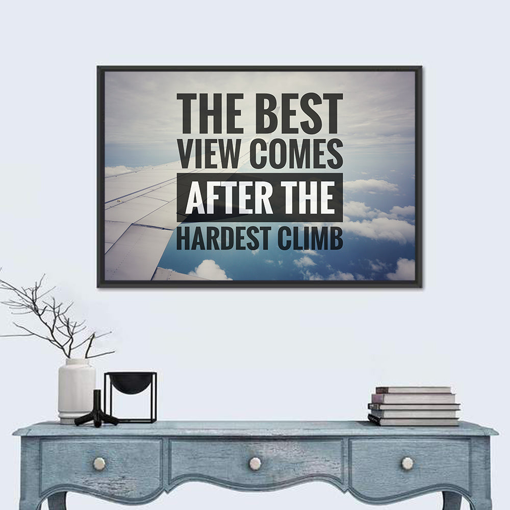 After the Hardest Climb Wall Art in a room, landscape