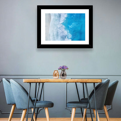 Aerial Turquoise Beach Waves Wall Art