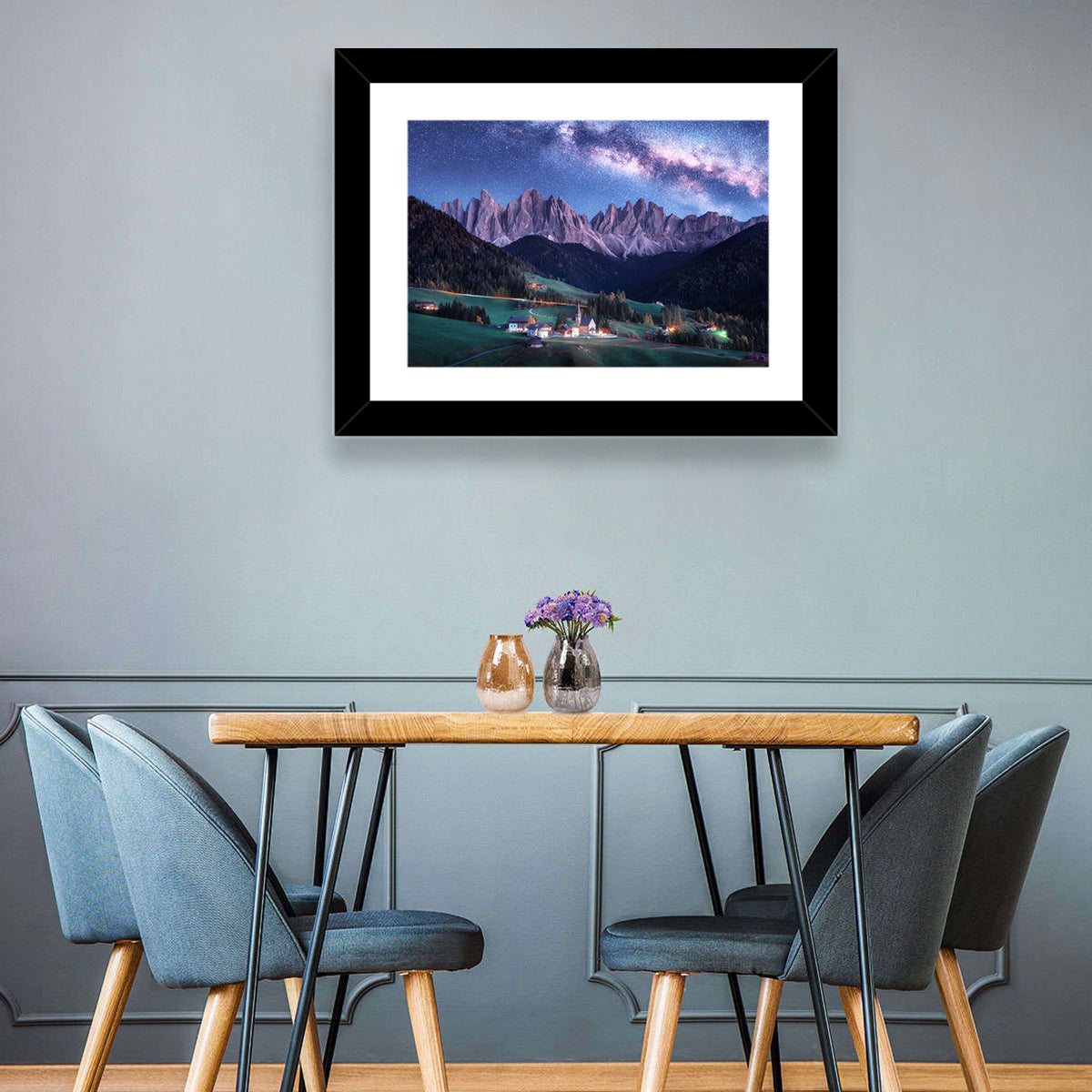 Santa Maddalena Night Sky Wall Art in a room, landscape