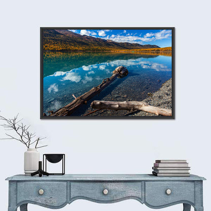 Autumn Driftwood at Eklutna Lake Wall Art