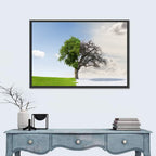 Summer to Winter Split Tree Wall Art