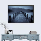 Long Lake Pier at Dusk Wall Art