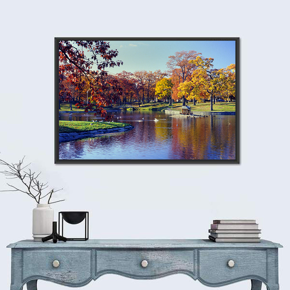 Deering Oaks Autumn Pond Wall Art