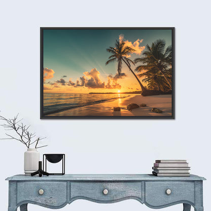 Golden Hour Palm Beach Sunset Wall Art
