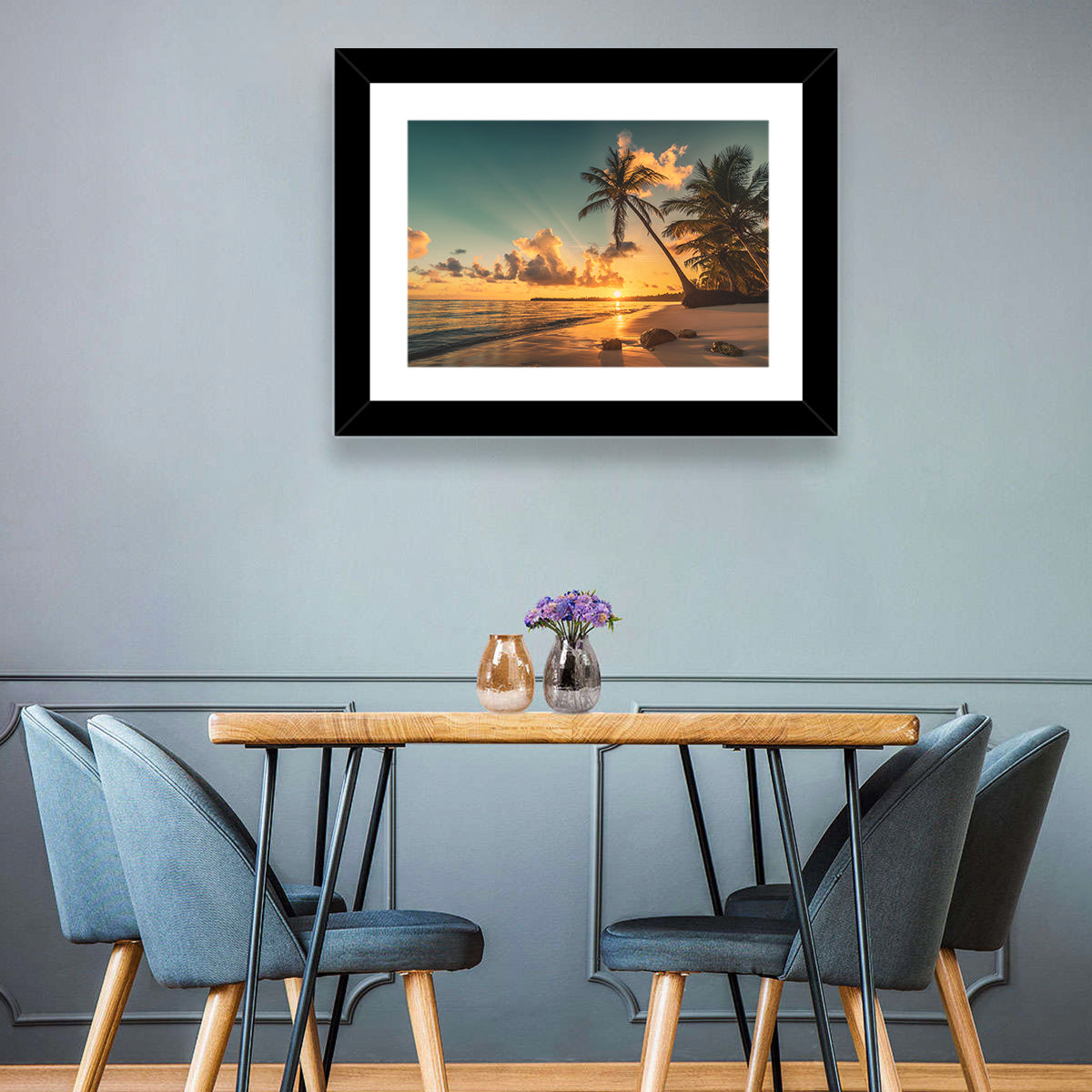 Golden Hour Palm Beach Sunset Wall Art
