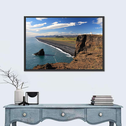 Dyrhólaey Black Sand Beach and Sea Stack Wall Art