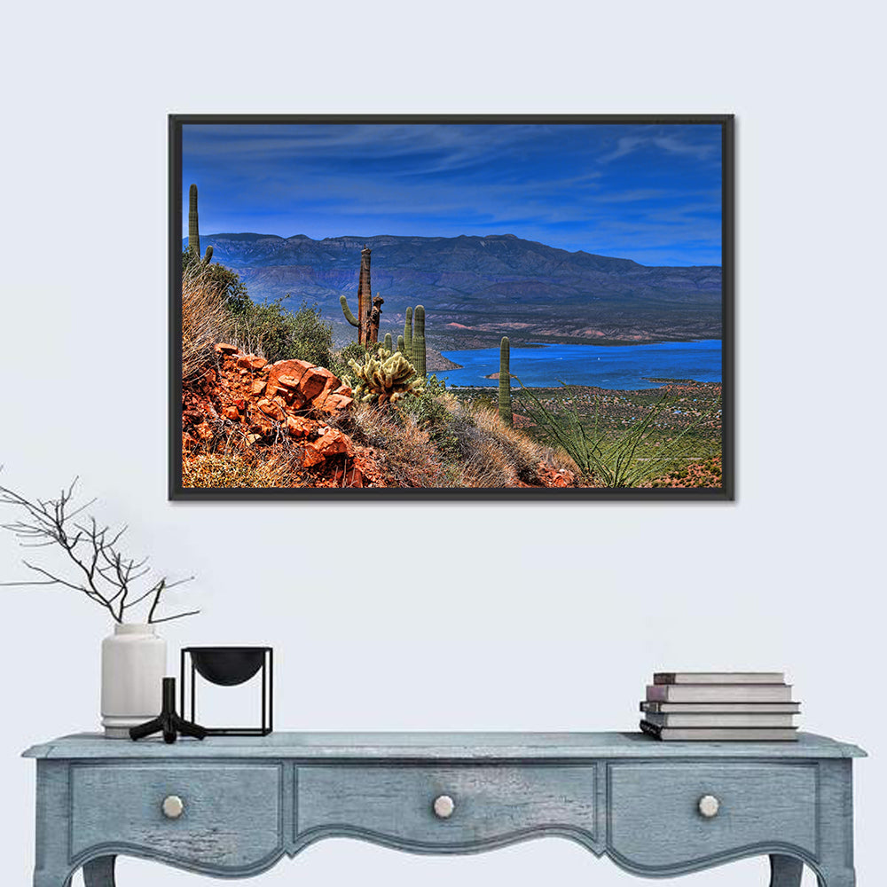 Roosevelt Lake Saguaro Vista Wall Art