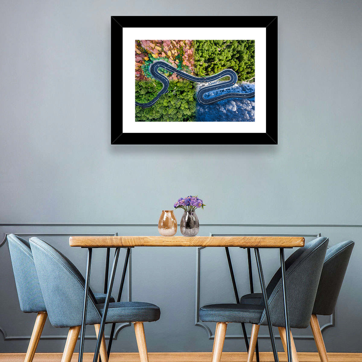 Four Seasons Winding Road Wall Art