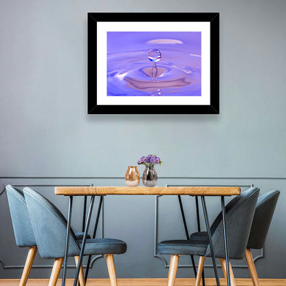 Purple Water Droplet Splash Wall Art