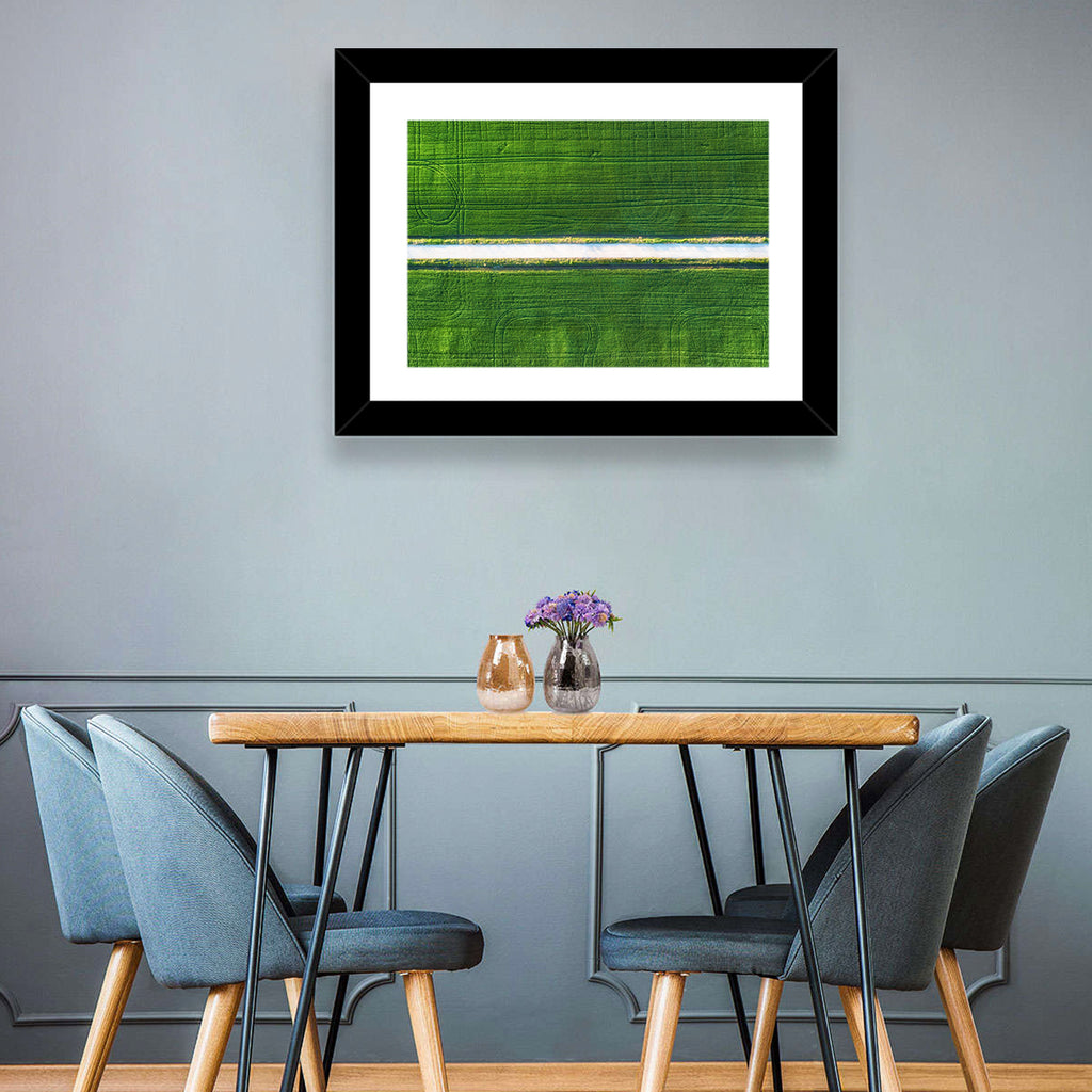 Aerial Irrigation Canal View Wall Art