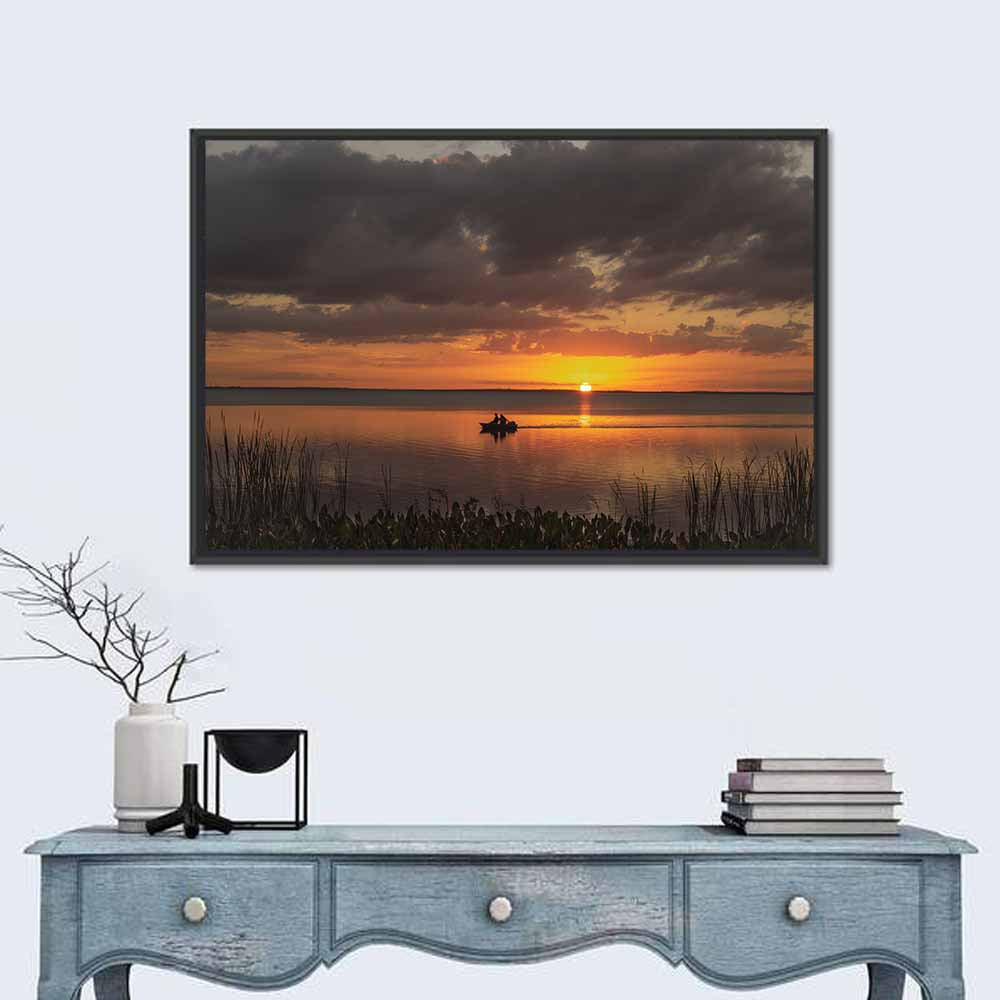 Lake Apopka Sunset Silhouette Wall Art