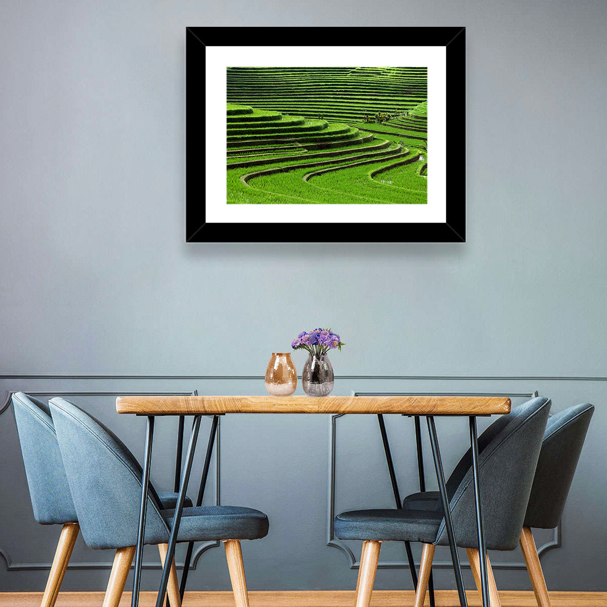 Lush Rice Terraces Wall Art