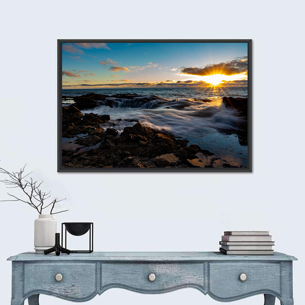 Thor's Well Sunset, Oregon Coast Wall Art