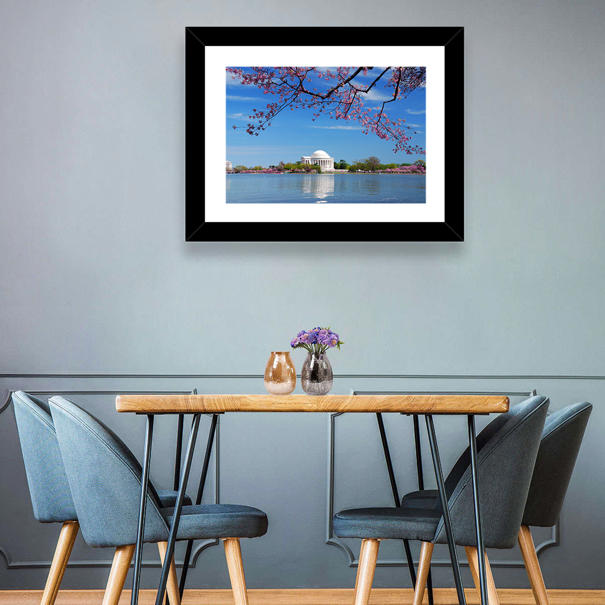 Thomas Jefferson Memorial with Cherry Blossoms Wall Art
